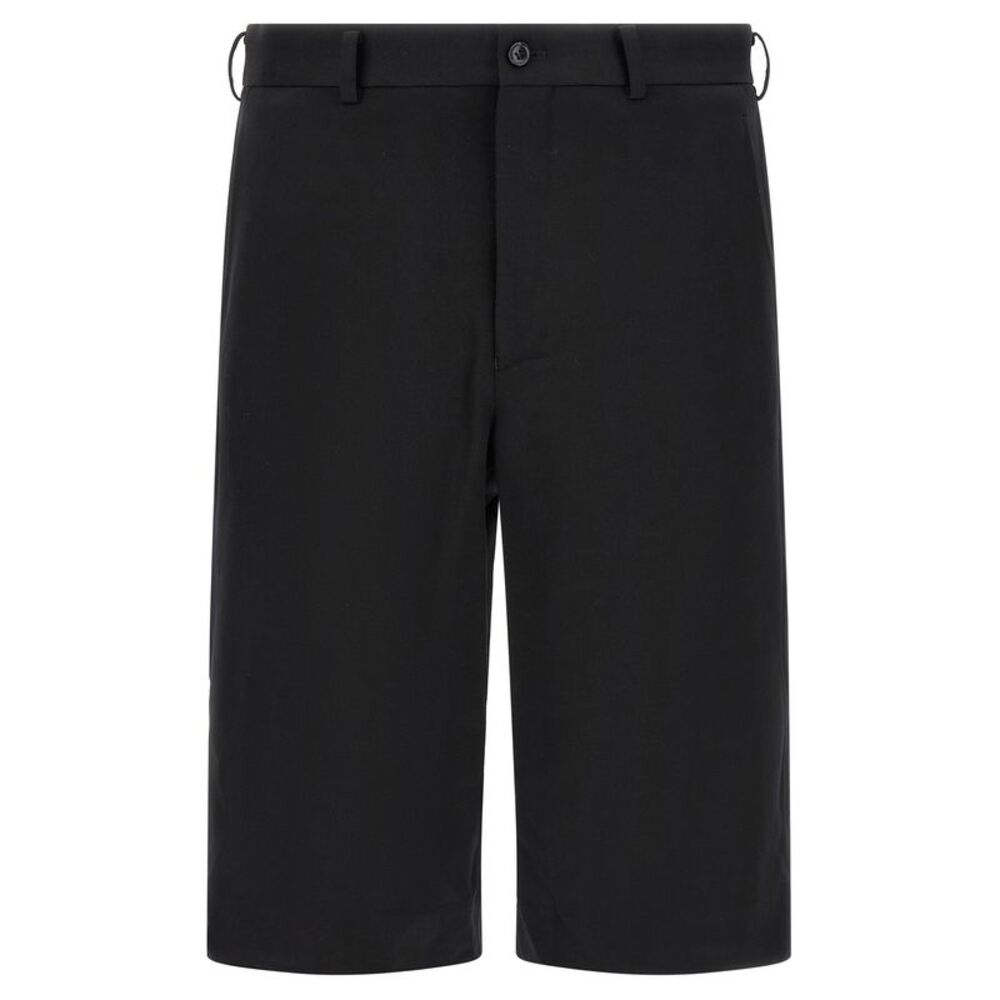 Comme Des Garçons Black Wool Bermuda Men's Shorts